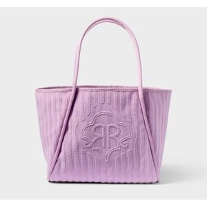 Roller Rabbit x Target Striped Large Lavender Purple Terry Cloth Beach Tote Bag